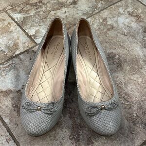 Cole Haan Women's Textured Gray Flats with Bow